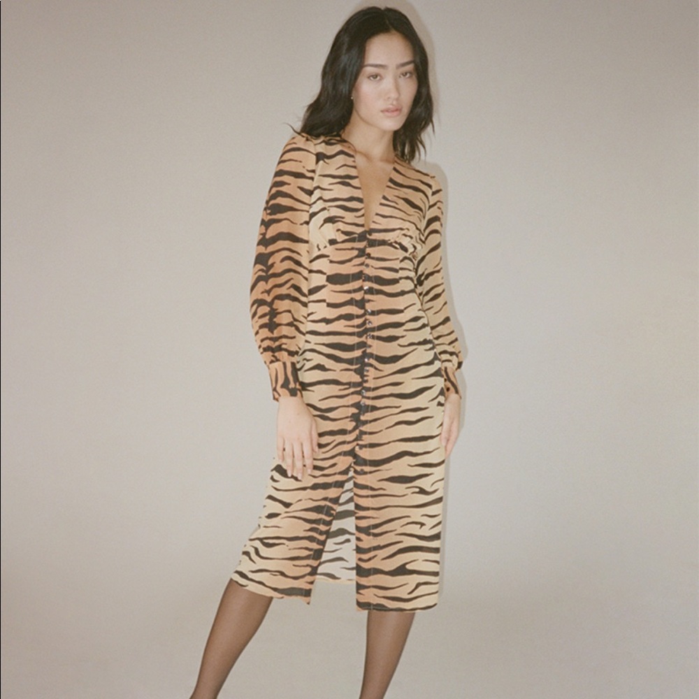 NWT NEVER WORN Realisation Par Vivienne Tiger print dress